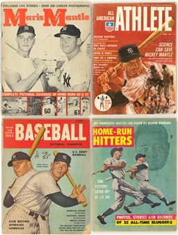 Lot of (15) Mickey Mantle Featured Magazines